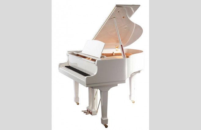 Steinhoven SG148 Polished White Baby Grand Piano All Inclusive Package - Image 1